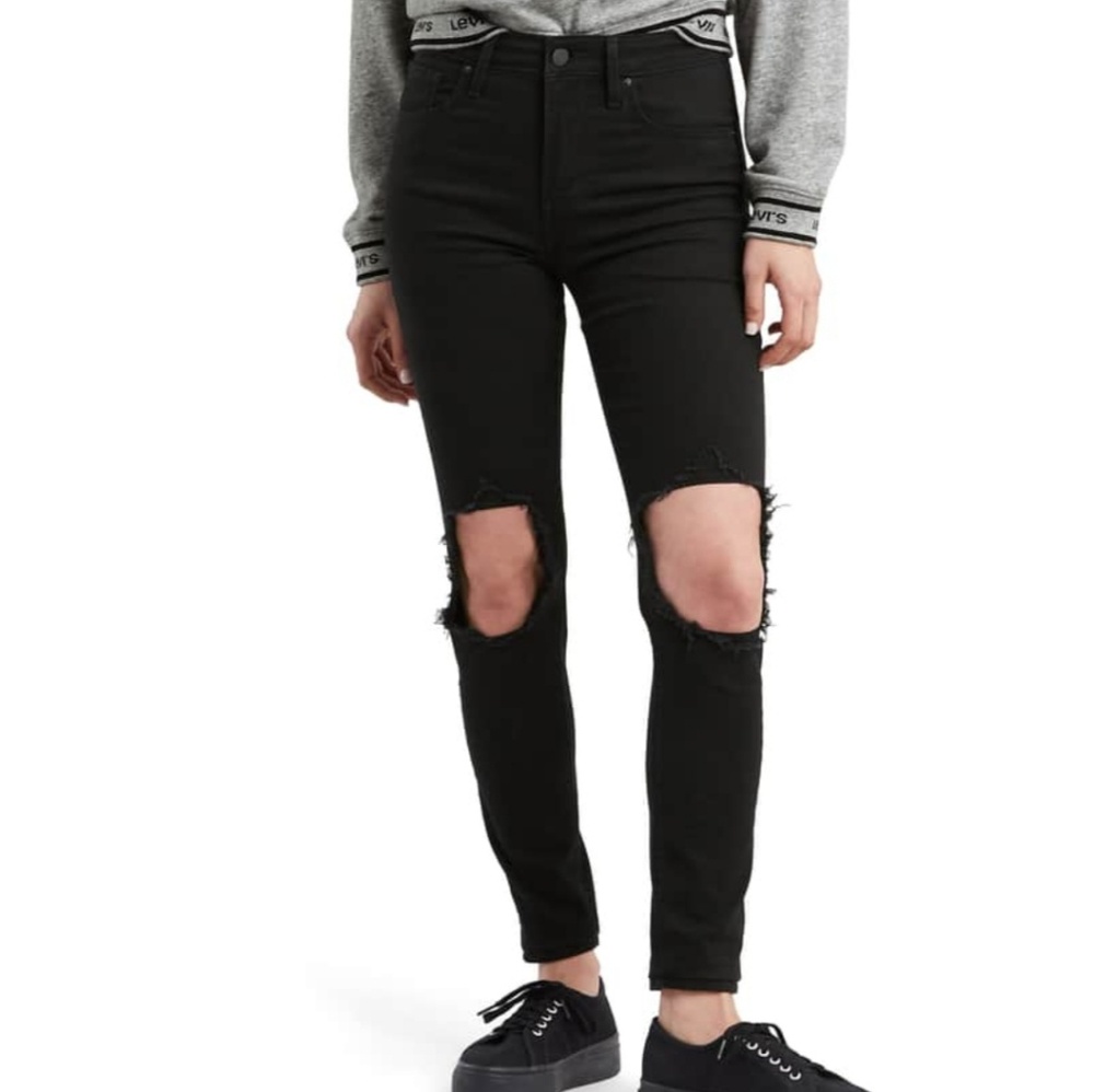 SALE! ⭐️ Levi's 721 High Rise Skinny destructed knee - Picture 4 of 8
